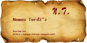 Nemes Teréz névjegykártya